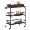 vidaXL Kitchen Trolley Brown Oak 81.5x41x92.5 cm Engineered Wood