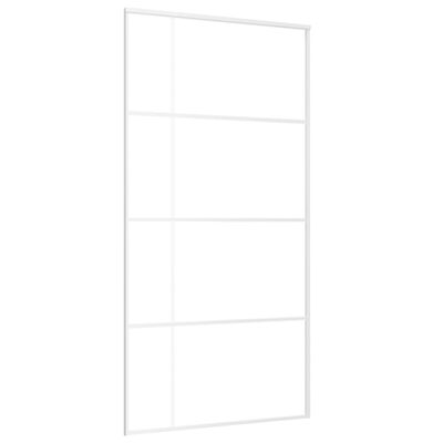 vidaXL Sliding Door Frosted ESG Glass and Aluminium 102.5x205 cm White
