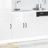 vidaXL Sink Base Cabinet Kalmar High Gloss White 80x46x81.5 cm Engineered Wood