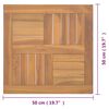 vidaXL Square Table Top 50x50x2.5 cm Solid Wood Teak
