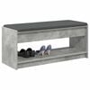 vidaXL Hall Bench with Cushion Concrete Grey 103 x 38 x 45 cm