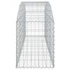 vidaXL Arched Gabion Basket 200x50x60/80 cm Galvanised Iron