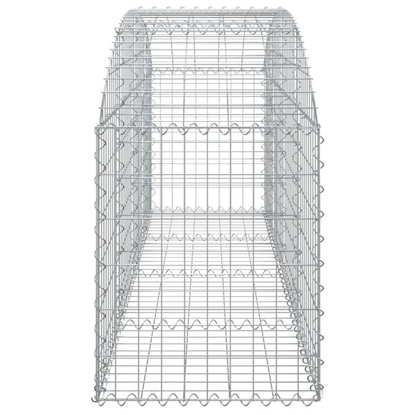 vidaXL Arched Gabion Basket 200x50x60/80 cm Galvanised Iron