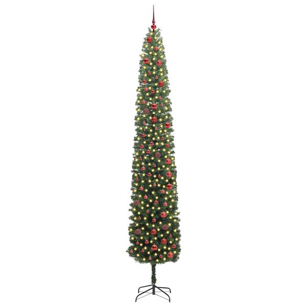 vidaXL Artificial Christmas Tree with 300 LEDs with Stand Green 300 cm
