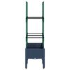 vidaXL Garden Planter with Trellis Blue Grey 80x40x142.5 cm PP