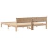 vidaXL Bed Frame with Headboard Brown 180 x 200 cm Solid Pine Wood