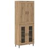 vidaXL Highboard 2 pcs Artisan Oak Engineered Wood