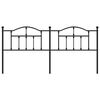 vidaXL Metal Headboard Black 193 cm