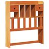 vidaXL Bookcase Bed without Mattress Wax Brown 75x190 cm Small Single Solid Wood Pine