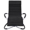 vidaXL Outdoor Sun Lounger with Cushion Steel Black