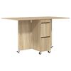vidaXL Dinning Table 2 pcs 140 x 80 x 77 cm Engineered Wood Sonoma Oak