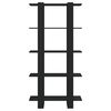 vidaXL Book Cabinet/Room Divider Black 80x30x160 cm Engineered Wood