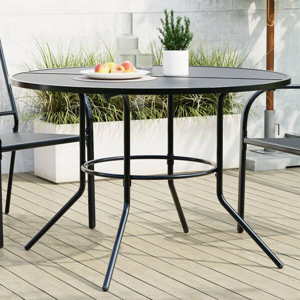 vidaXL Patio Table Round Anthracite &Oslash;110x72.5 cm Powder-coated Steel