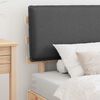 vidaXL Bed Frame with Upholstered Headboard Dark Grey 75 x 190 cm