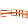 vidaXL Bookcase Headboard L-Shaped Wax Brown 180 cm Solid Wood Pine