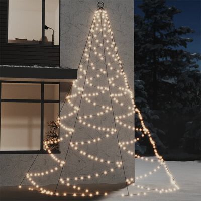 vidaXL Wall Tree with Metal Hook 720 LED Warm White 5 m Indoor Outdoor