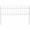 vidaXL Garden Fence 7 pcs White 11.9 x 0.6 m Powder-coated Steel