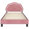 vidaXL Children's Bed Frame with Headboard Pink 80 x 200 cm Velvet
