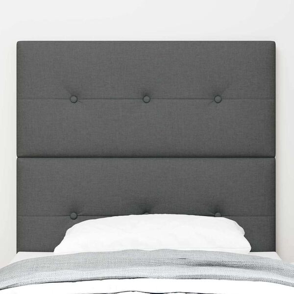 vidaXL Headboard with Headboard Dark Grey 100 cm Faux Leather