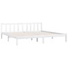 vidaXL Bed Frame without Mattress White Solid Wood 200x200 cm