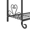 vidaXL Flower Rack Black 56x30x96 cm Steel