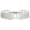 vidaXL Spa Surround Light Grey Poly Rattan