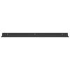 vidaXL Wall Shelf with Shelf 2 pcs Black 60 x 8.5 x 2.5 cm