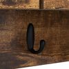 vidaXL Wall-Mounted Coat Rack with Shelf Smoked Oak 80 x 20 x 30 cm