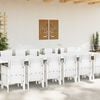 vidaXL Garden Dining Set with Cushions with Cushion 15 pcs White PP
