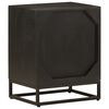 vidaXL Bedside Cabinet Black 40x30x50 cm Solid Wood Mango and Iron