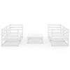 vidaXL 5 Piece Garden Lounge Set White Solid Pinewood