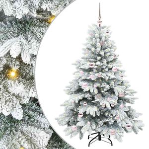 vidaXL Artificial Christmas Tree with 150 LEDs White 150 cm PE and PVC