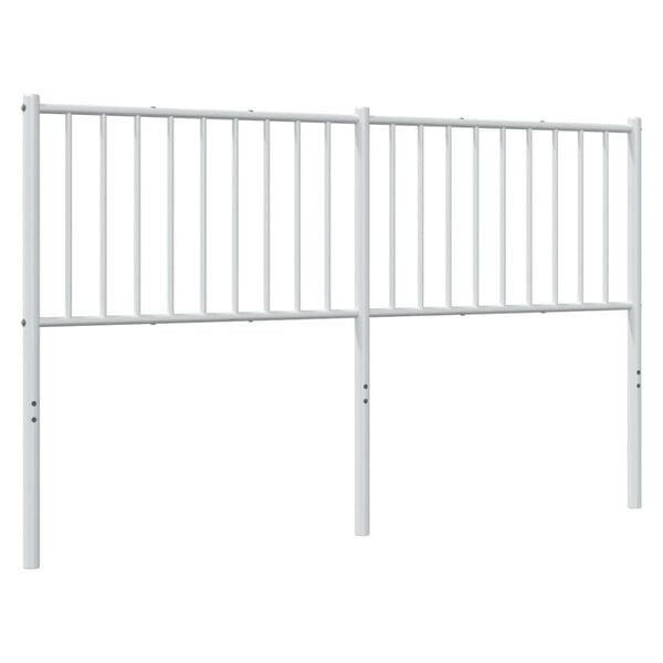 vidaXL Metal Replace Headboard White 160 cm
