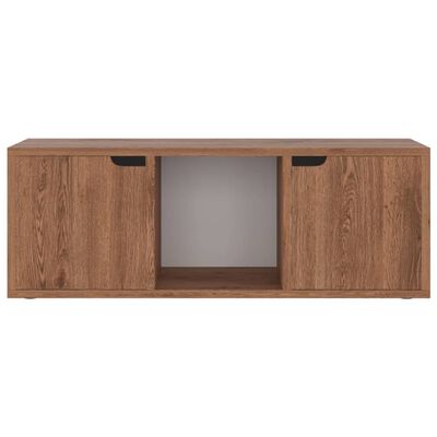 vidaXL TV Cabinet Brown Oak 88.5x27.5x30.5 cm Engineered Wood