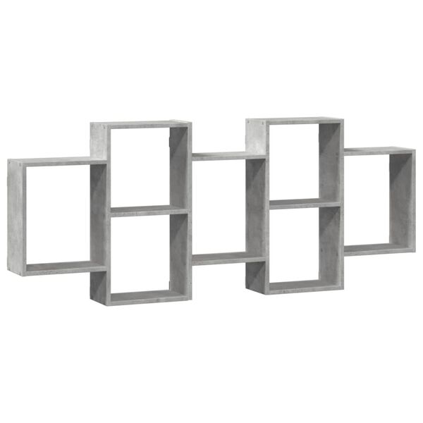 vidaXL Wall Shelf Concrete Grey 159x18x65 cm Engineered Wood