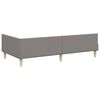 vidaXL Corner Bed Frame with Headboard Taupe 90 x 200 cm Fabric
