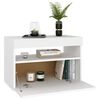 vidaXL Bedside Cabinet & LED Lights 2 pcs White 60x35x40 cm Engineered Wood