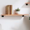 vidaXL Wall Shelf Light Brown 60x20x2 cm Treated Solid Wood Oak