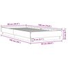 vidaXL Bed Frame without Mattress Brown Oak 90x190 cm Single Engineered Wood