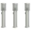 vidaXL Outdoor Floor Lamps with Outlet 3pcs Silver 60 cm Stainless Steel