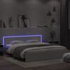 vidaXL Bed Frame with LED without Mattress White 180x200 cm Super King