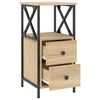 vidaXL Bedside Cabinet Sonoma Oak 34x35.5x70 cm Engineered Wood