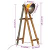 vidaXL Floor Lamp Multicolour E27 Solid Wood Mango