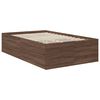 vidaXL Bed Frame with Headboard Brown Oak 120 x 190 cm Engineered Wood