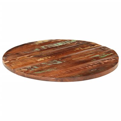 vidaXL Table Top Ø 70x3.8 cm Round Solid Wood Reclaimed