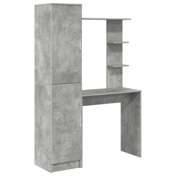 vidaXL Desk 2 pcs Concrete Grey