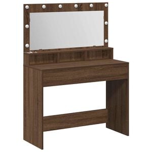 vidaXL Dressing Table Brown Oak 100 x 41 x 135 cm Engineered Wood