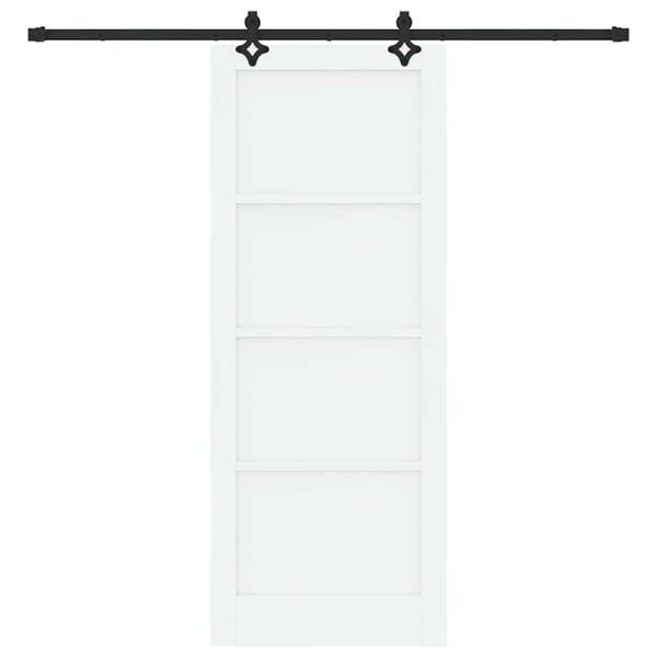 vidaXL Sliding Door ORKDAL White 83 x 211 cm Solid Pine Wood