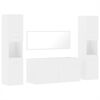 vidaXL 4 Piece Bathroom Furniture Set White Engineered Wood