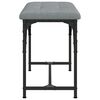 vidaXL Dining Bench Light Grey 62x32x45 cm Steel and Fabric